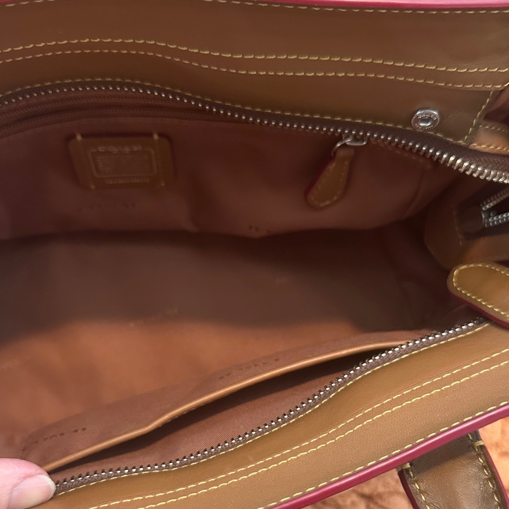 Coach Tan and Brown Leather Satchel - Picture 4 of 9